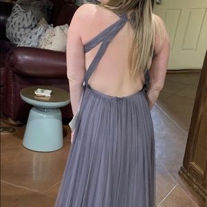 Watters floor length backless dress- NWT